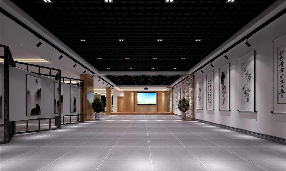 安顺装修案例工装书法展厅