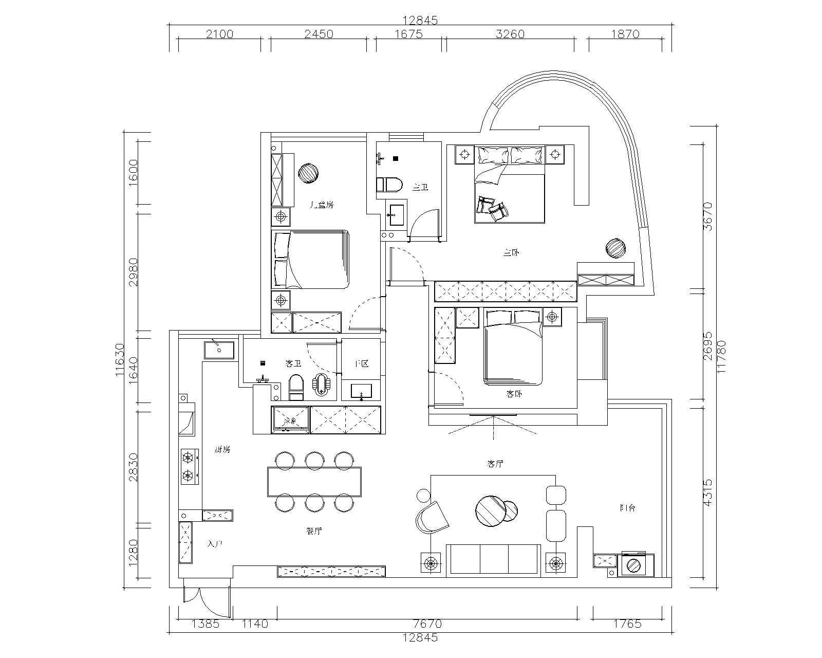 三叶石新作 | 华泰壹品125㎡，简约纯粹的美